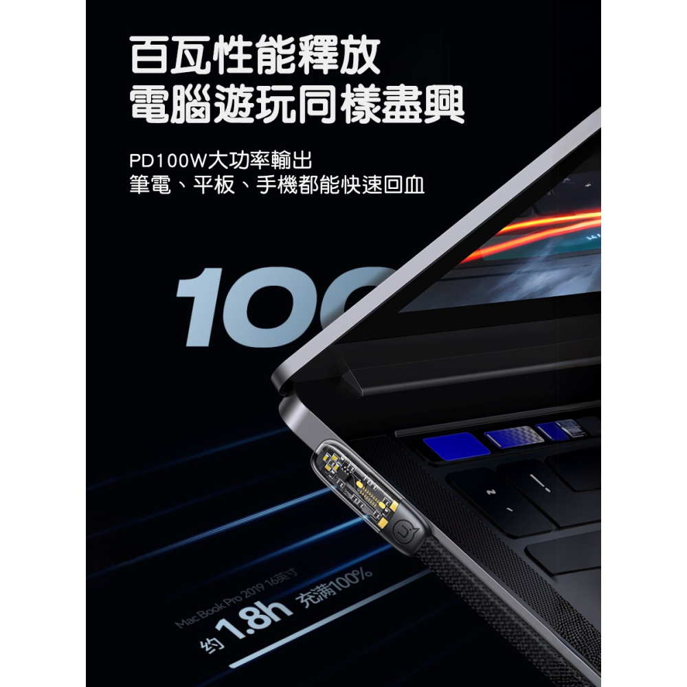 優勝仕 彎頭數據線 彎頭充電線 90度充電線 編織線 100W快充 PD充電線 iPhone15充電線-細節圖9