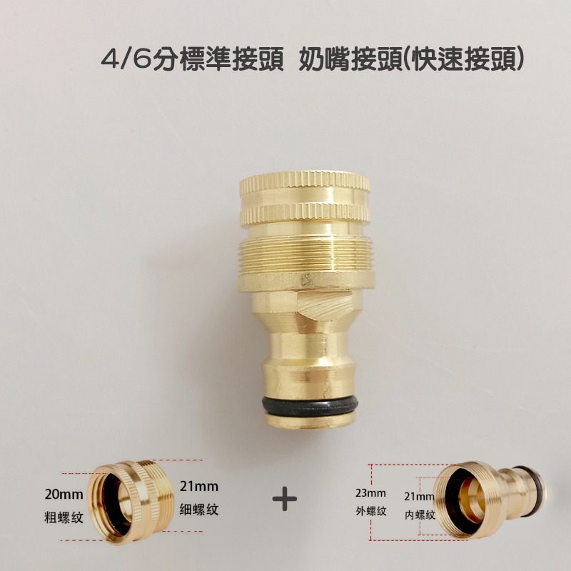 大力鎖扣水龍頭轉接頭 老式水龍頭轉接 無螺紋水龍頭轉接 水電材料 洗車槍轉接-規格圖11