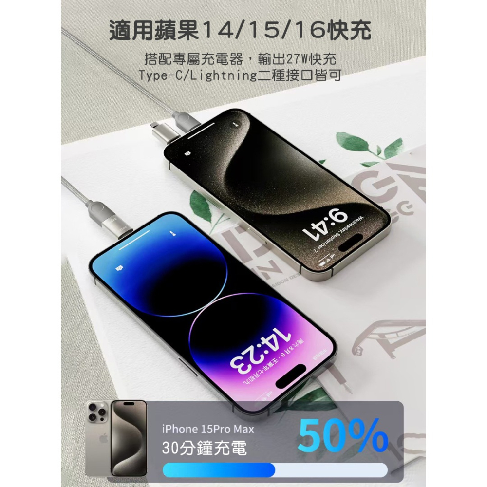 倍魔四合一磁吸貼貼線 磁吸收納線 蘋果快充線 自捲自吸收納 支援240W快充 旅行便攜隨身必備-細節圖7