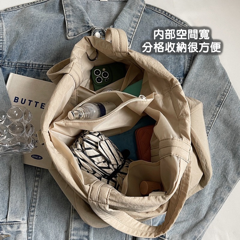 韓風側背包 大容量多功能設計 側背手提二用 舒適面料 流行款式-細節圖5