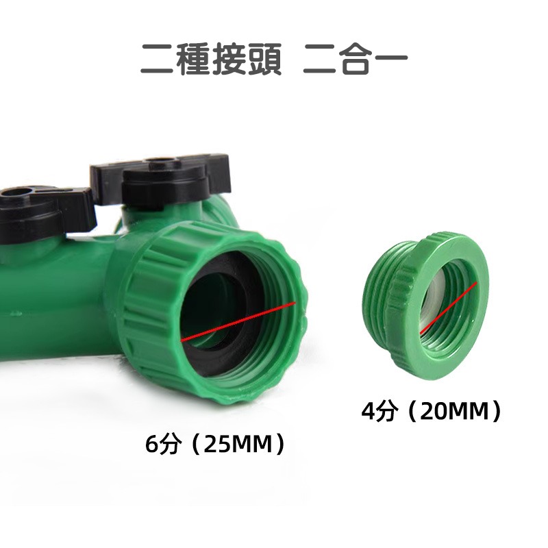 水龍頭一分二分流器 水龍頭分流器 一進二出 通用接口 獨立開關控制 澆花 園藝 多功能轉接-細節圖3