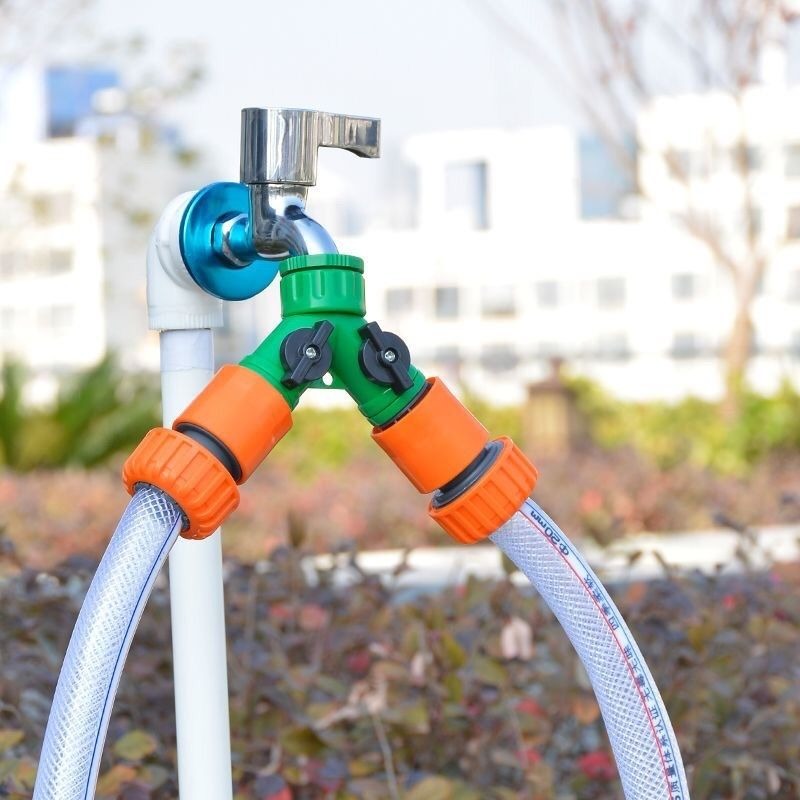 水龍頭一分二分流器 水龍頭分流器 一進二出 通用接口 獨立開關控制 澆花 園藝 多功能轉接-細節圖7