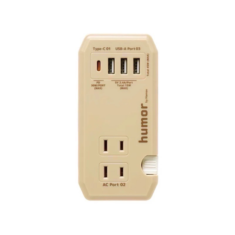 Huaの日韓代購 🔥現貨顏色齊全 日本公司貨 Humor Handy AC USB Type-C 多功能插座 旅行插-規格圖9