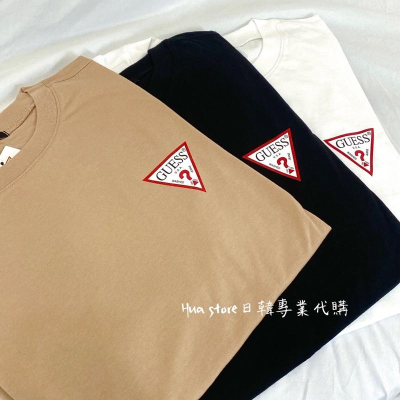 Huaの日韓代購 🌟韓國公司貨 🌟夏日百搭 GUESS短袖 短T-shirt 倒三角 小標款 秀智著用