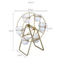 【Fm時尚家居】花盆 多肉花盆 居家裝飾 北歐風摩天輪鐵藝花架套組  創意ins陶瓷  摩天輪居家擺件（不含植物）-規格圖9