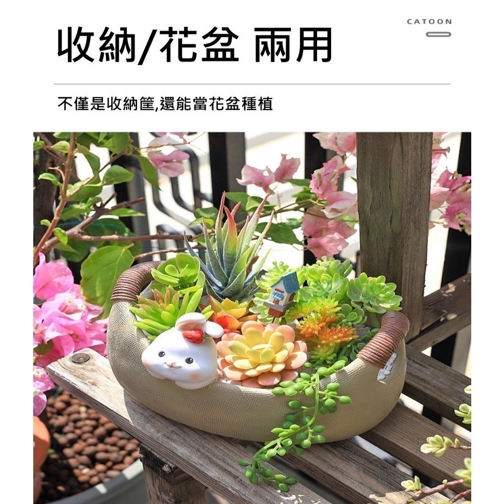 【Fm時尚家居】 多肉花盆  居家收納 動物花盆  zakka創意花盆  桌面收納    居家裝飾-細節圖4