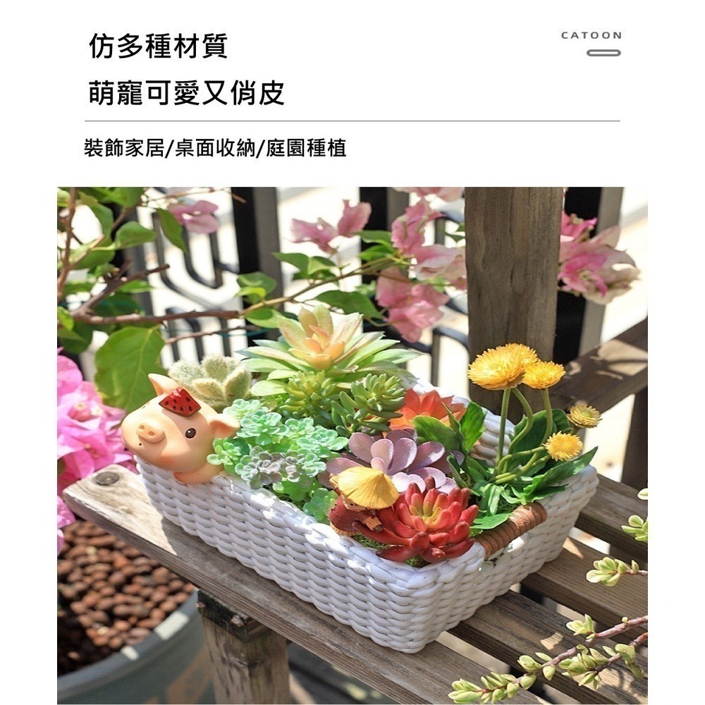 【Fm時尚家居】 多肉花盆  居家收納 動物花盆  zakka創意花盆  桌面收納    居家裝飾-細節圖5