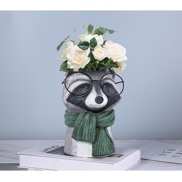 【Fm時尚家居】動物造型花盆   園藝裝飾  居家裝飾  收納擺件 動物花盆 創意動物植物花盆-細節圖7