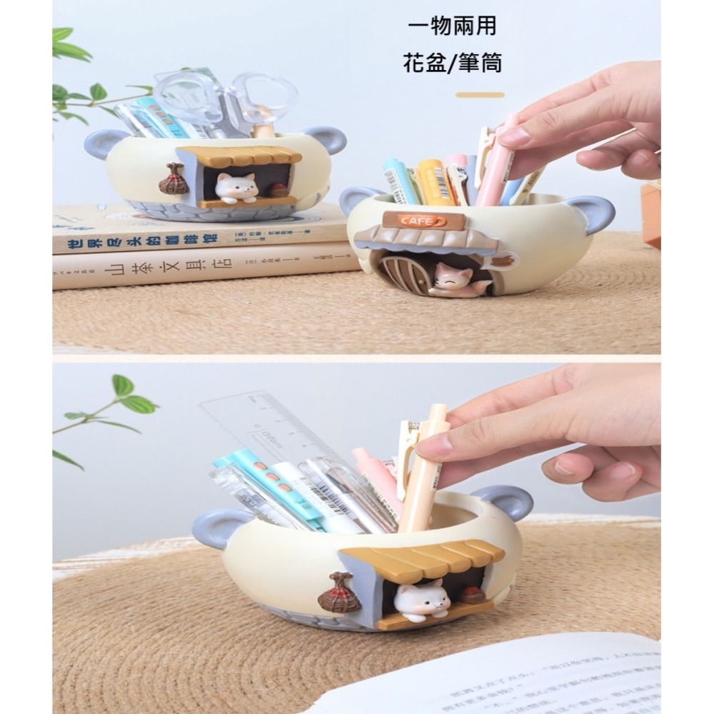 【Fm時尚家居】多肉花盆 萌寵小館花盆 動物花盆  zakka創意花盆-細節圖4