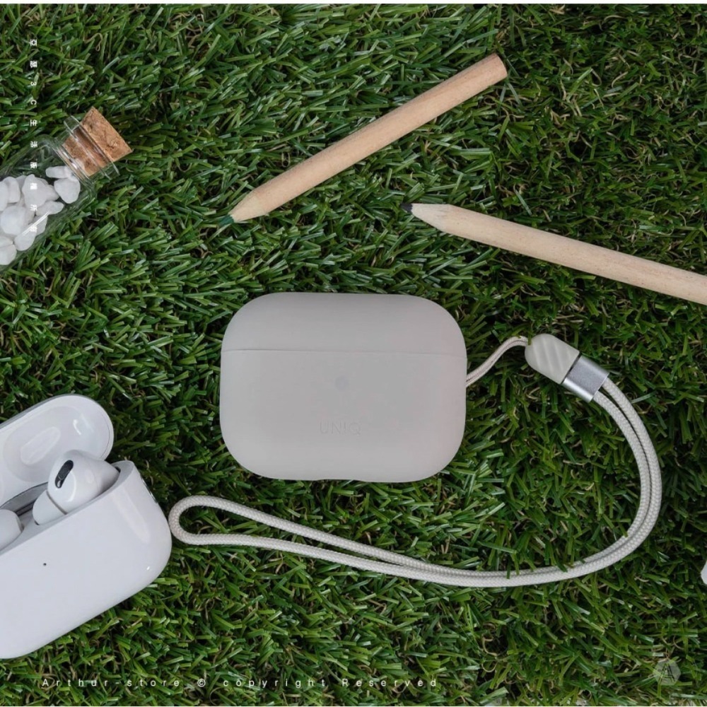 Lino 素色簡約液態矽膠藍牙耳機保護套(附掛繩) AirPods Pro 第2代-細節圖8