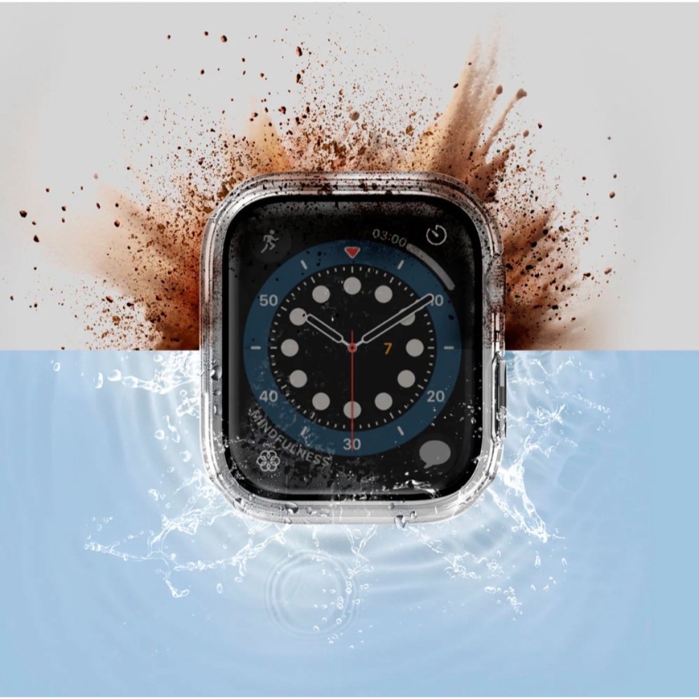 Apple Watch Nautic IP68 防潑水防塵超輕量曲面玻璃錶殼 41 / 45 mm-細節圖2