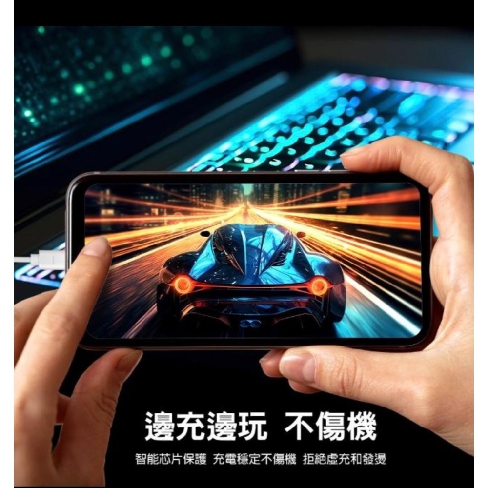 DA 65W氮化鎵雙Type-C+USB充電器+雙Type-C充電線2M(三孔/USB/PD/快充/for iPhone-細節圖3