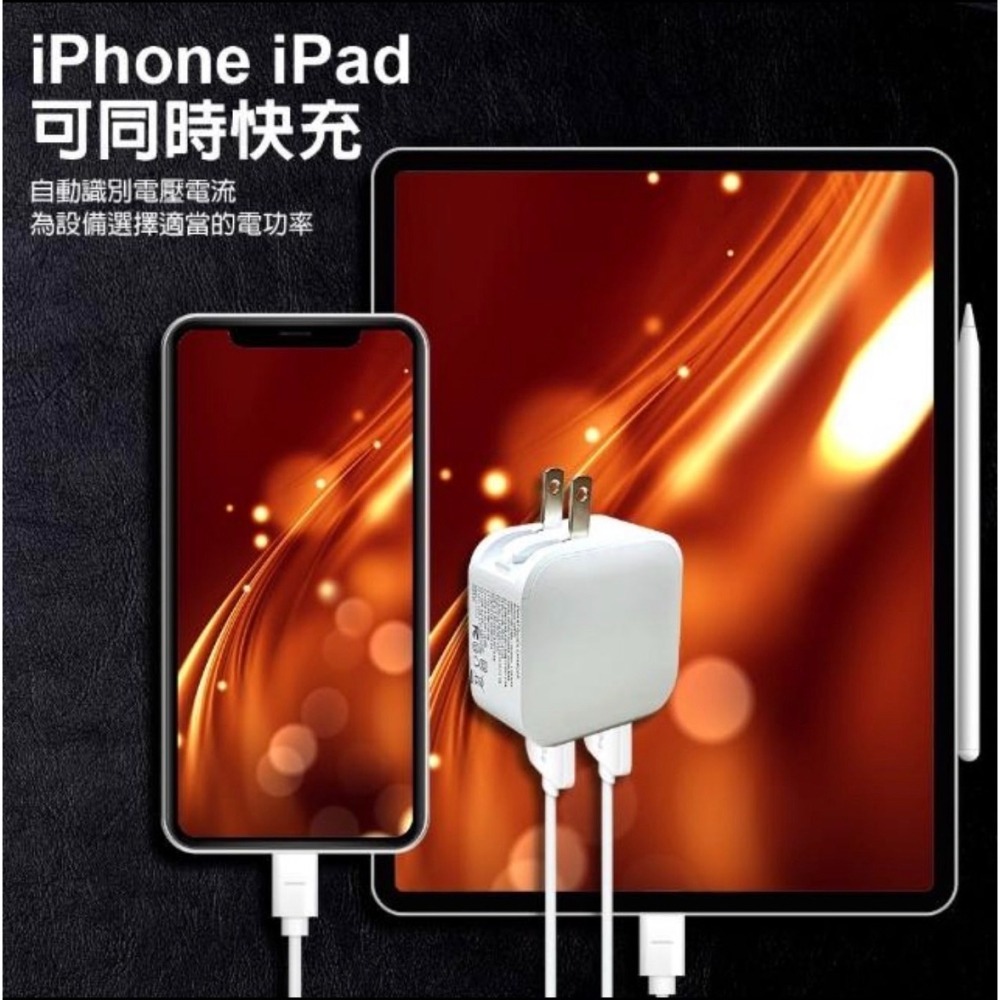 DA 65W氮化鎵雙Type-C+USB充電器+雙Type-C充電線2M(三孔/USB/PD/快充/for iPhone-細節圖4