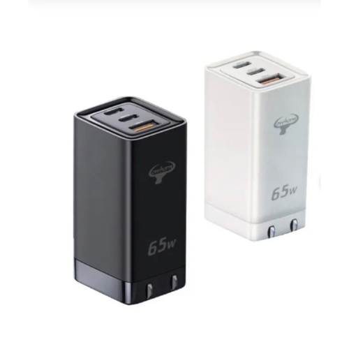 Cowhorn 牛角65W-GaN氮化鎵2TypeC+USBA快充旅充頭台灣BSMI認證