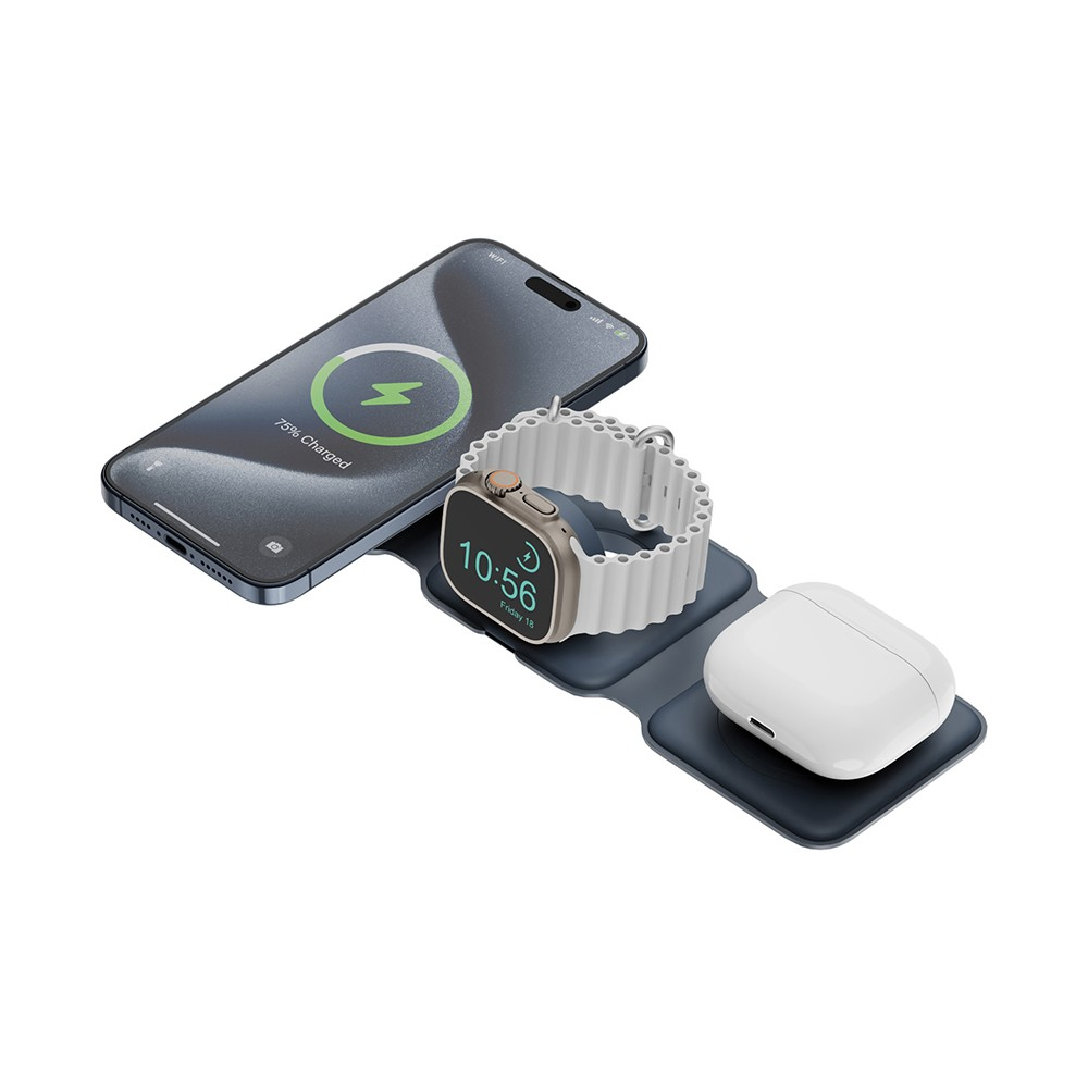 Bazic GoMag Trio Plus 三合一便攜式折疊磁吸無線充電座(適用APPLE設備)-細節圖4