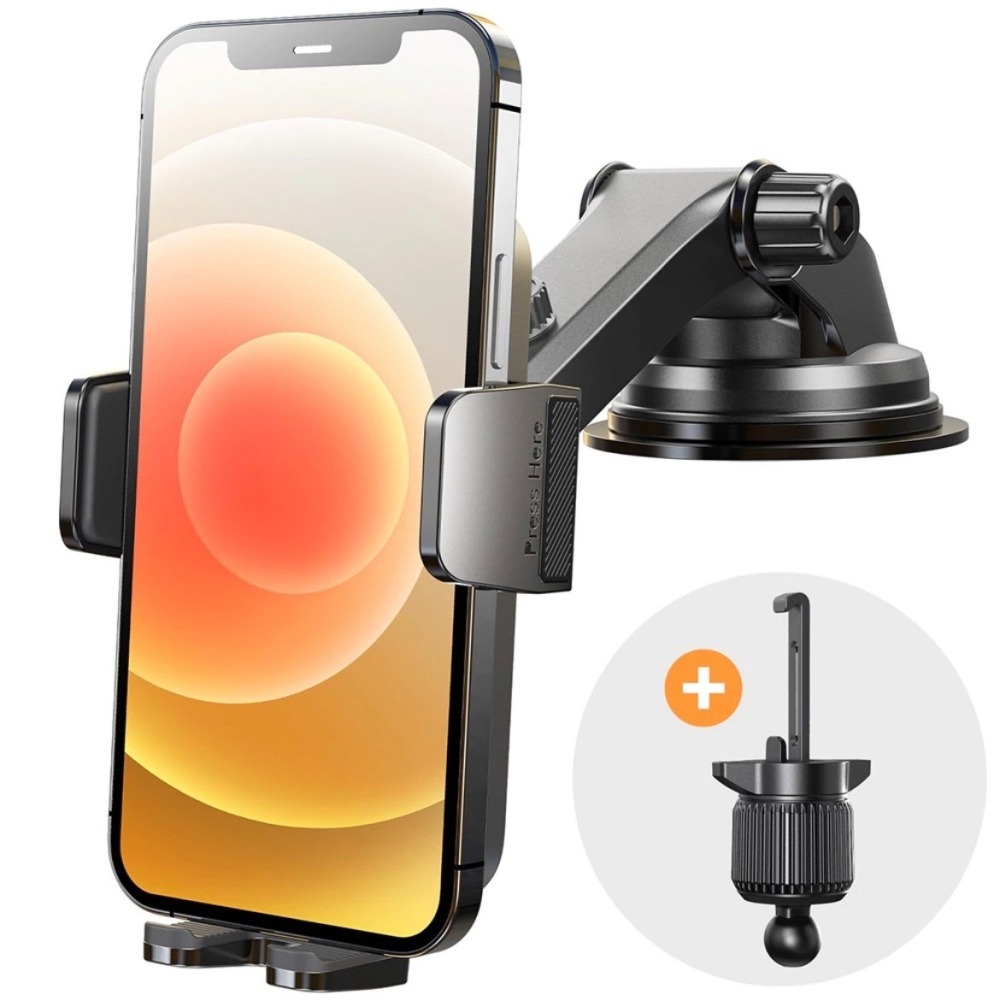 Lisen 吸盤式雙配件車載支架 手機支架 汽車支架 車架 手機架 吸盤支架 冷氣孔支架 伸縮支架 重力支架 兩用支架-細節圖2