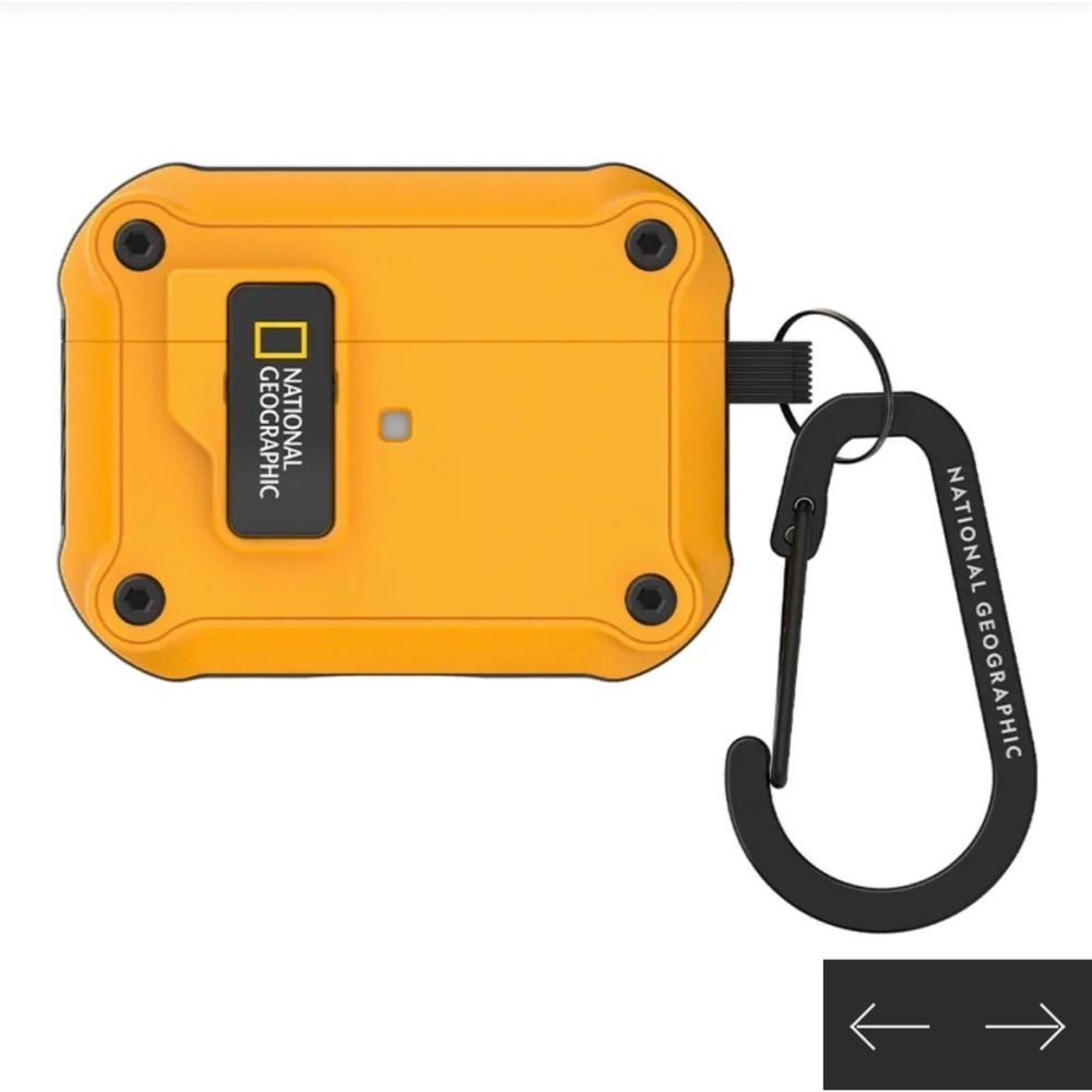 國家地理｜AirPods 自動開蓋系列耳機殼｜卡其/黑/黃/灰-細節圖3