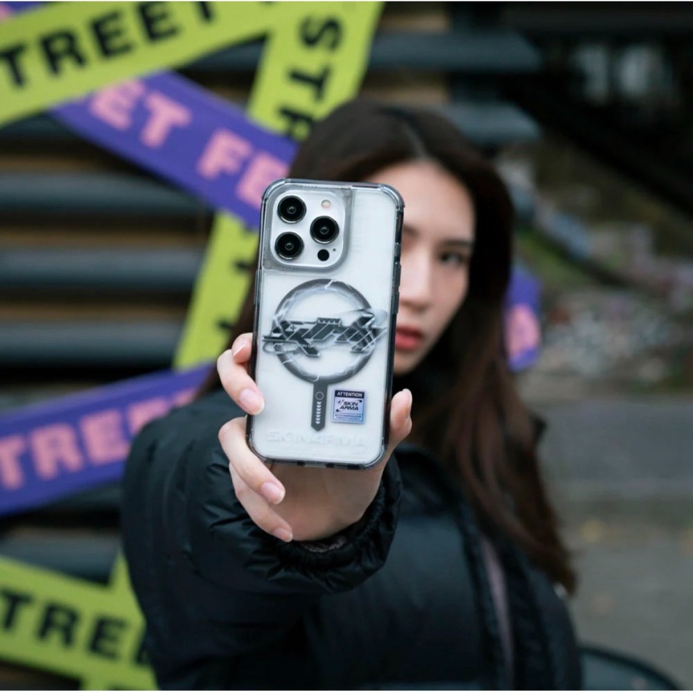 SKINARMA 日本東京 Bolt 閃電漩渦磁吸防摔手機殼 附掛繩環 iPhone 15 Pro / Pro Max-細節圖2