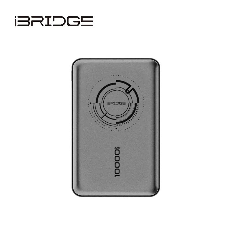 【iBRIDGE】10000mAh 磁吸支架式行動電源 藍黑雙色款 (IBM001)-細節圖3