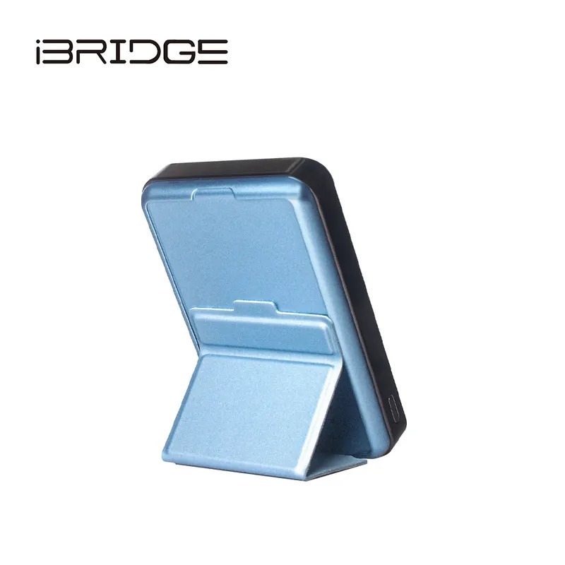 【iBRIDGE】10000mAh 磁吸支架式行動電源 藍黑雙色款 (IBM001)-細節圖5