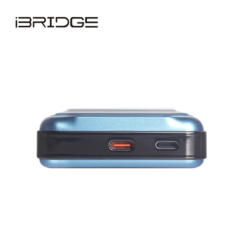 【iBRIDGE】10000mAh 磁吸支架式行動電源 藍黑雙色款 (IBM001)-細節圖8