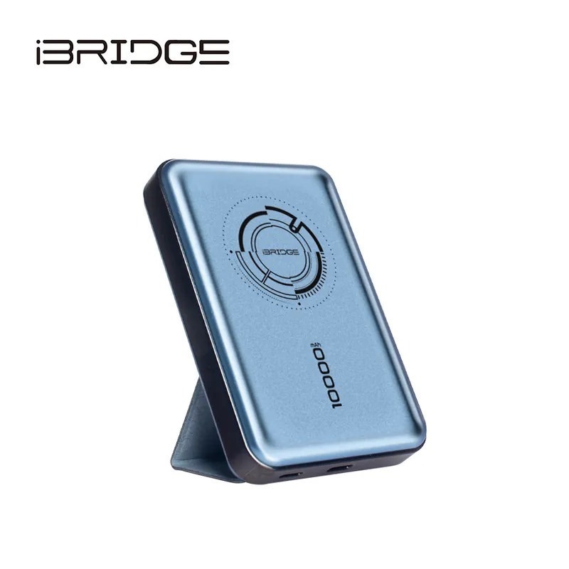 【iBRIDGE】10000mAh 磁吸支架式行動電源 藍黑雙色款 (IBM001)-規格圖9