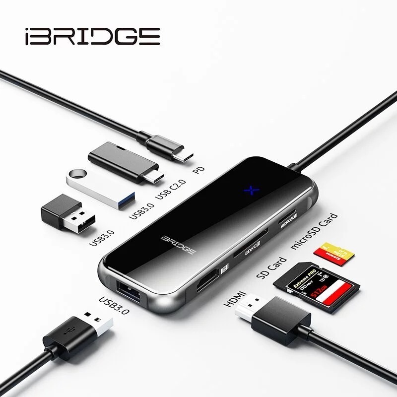 【iBRIDGE】8合1 Type-C Hub 多功能4K轉接器(IBH003)-細節圖2