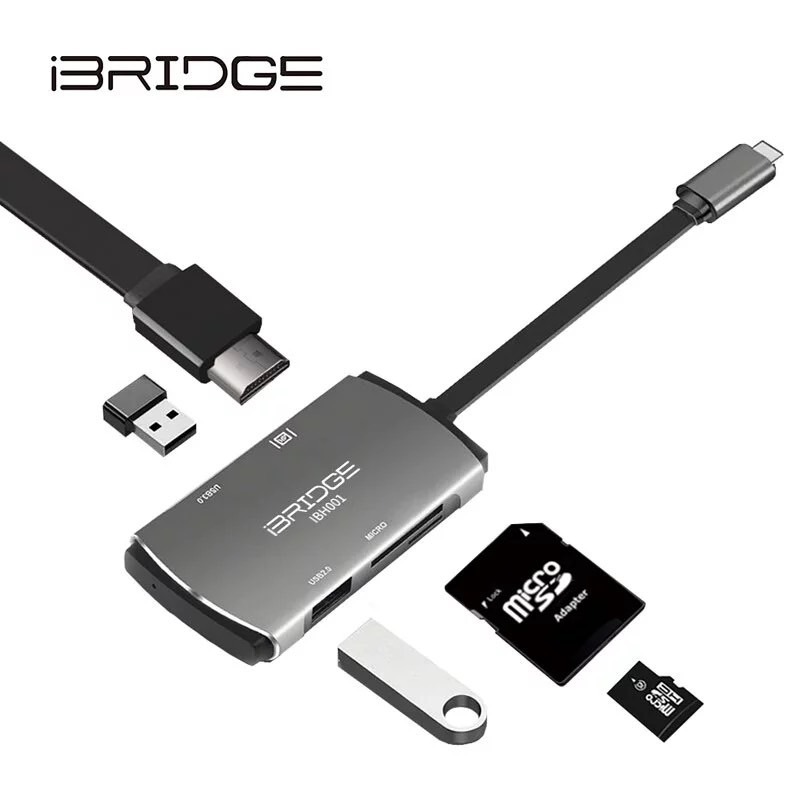 【iBRIDGE】5合1 Type-C Hub多功能4K轉接器(IBH001)-細節圖2