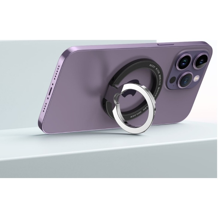 兩段式MagSafe磁吸磁吸指環 旋轉支架 磁吸指環扣 充電支架 旋轉手機架 懶人支架 鋁合金支架-細節圖8