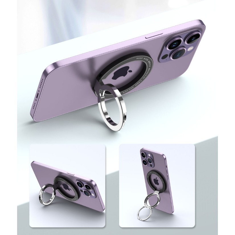 兩段式MagSafe磁吸磁吸指環 旋轉支架 磁吸指環扣 充電支架 旋轉手機架 懶人支架 鋁合金支架-細節圖10