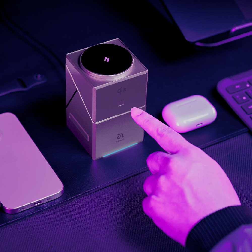 Mag Qube Qi2 立方體智慧型三合一旅行磁吸無線充電座 鈦-細節圖2