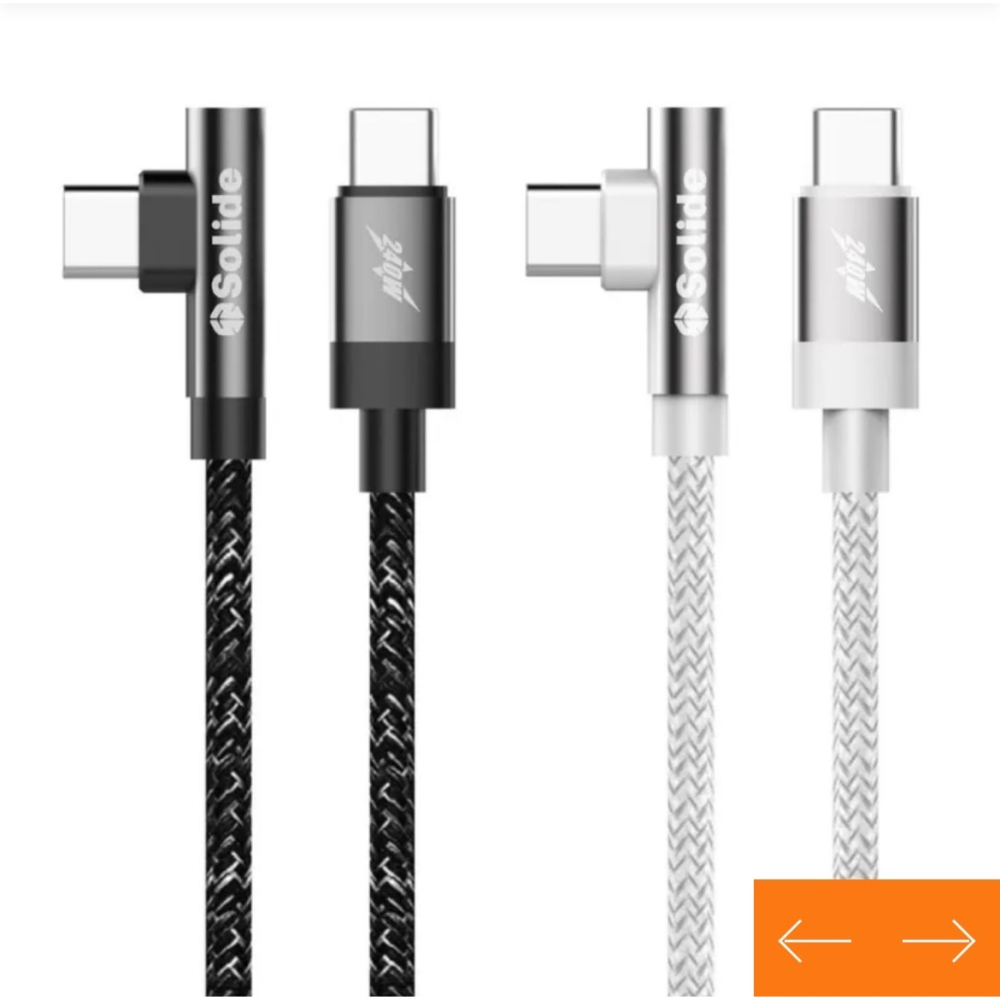 L型耐彎折編織傳輸線 USB-C to USB-C 160cm-細節圖2