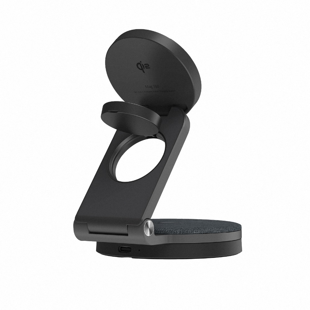 Mag 360 Qi2 雙15W三合一旅行磁吸無線充電座-細節圖2