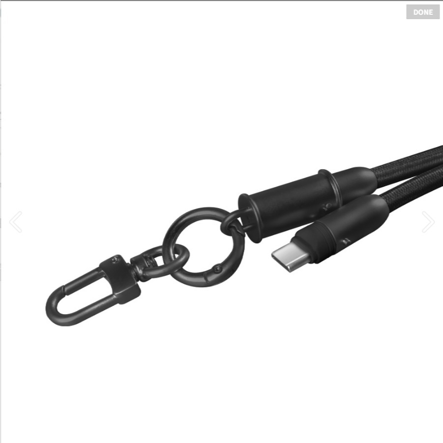 【iBRIDGE】編織掛繩急速充電線-140cm (IBA009)-細節圖3