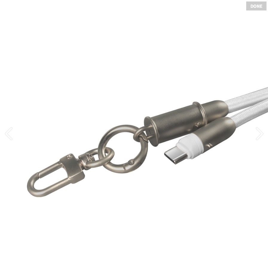 【iBRIDGE】編織掛繩急速充電線-140cm (IBA009)-細節圖5