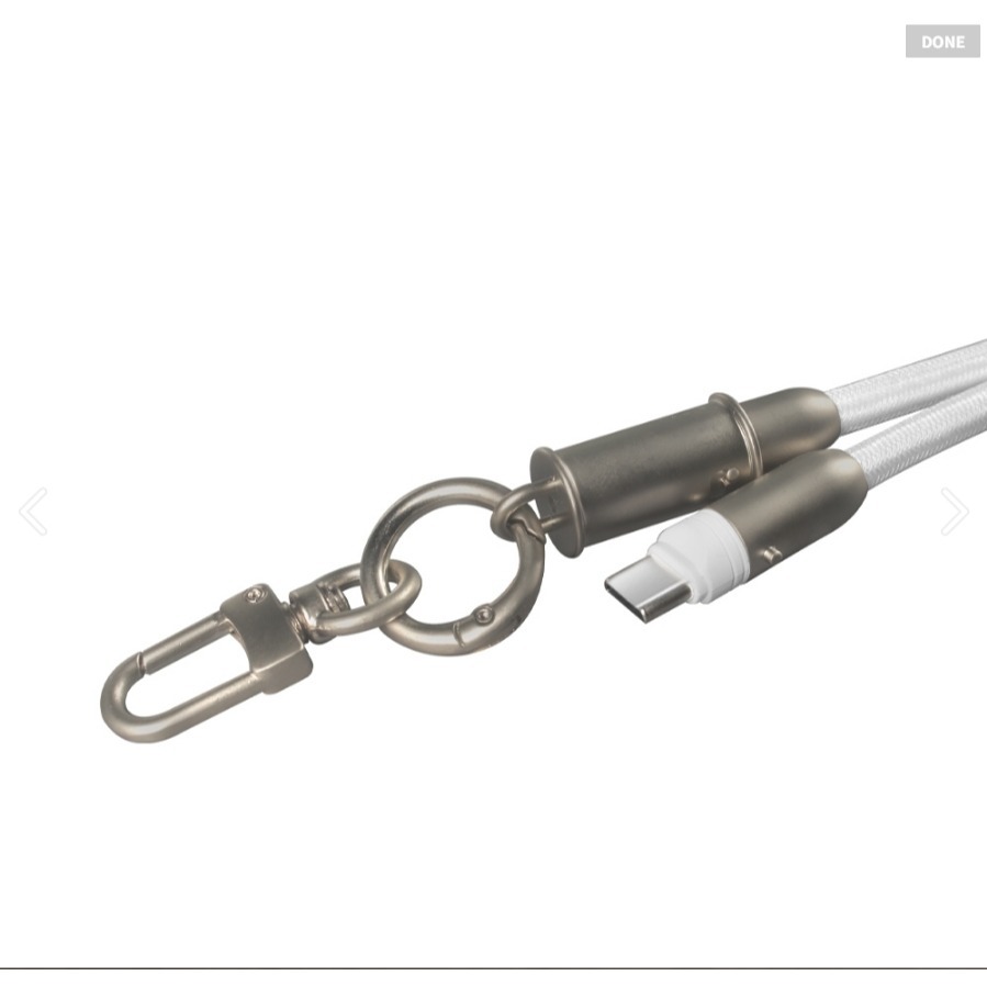 【iBRIDGE】編織掛繩急速充電線-35cm (IBA009)-細節圖5