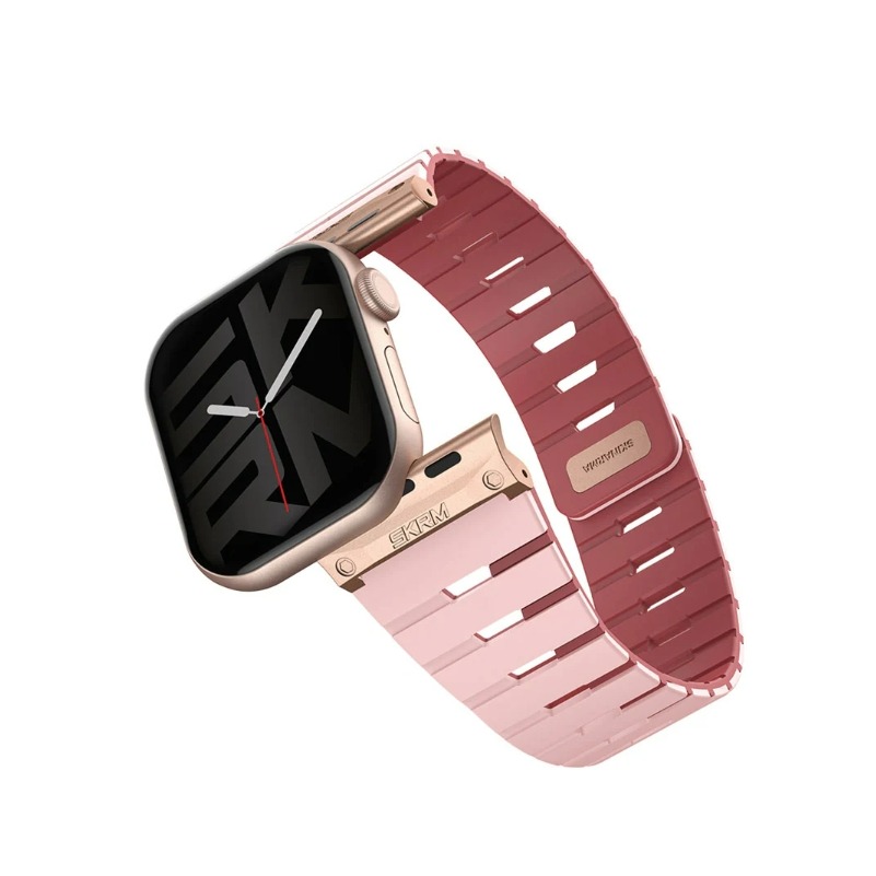 Gemini Apple Watch 雙色矽膠磁吸錶帶-規格圖9