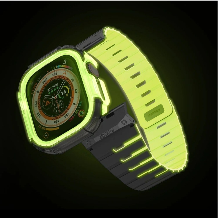 Gemini Apple Watch 雙色矽膠磁吸錶帶 夜光組-細節圖5