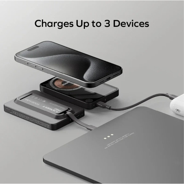 1-Power X Pro 5000mAh 磁吸內建USB-C線行動電源-附支架-細節圖3