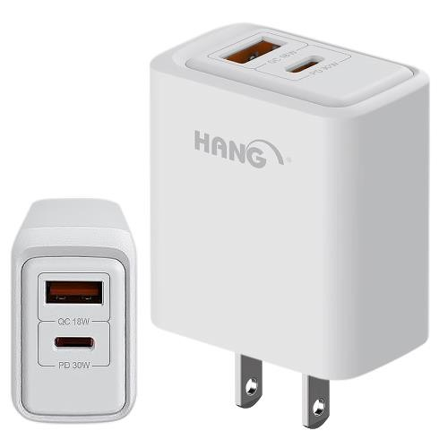 HANG C33 GaN氮化鎵 30W PD+QC 雙口輸出充電器-規格圖1