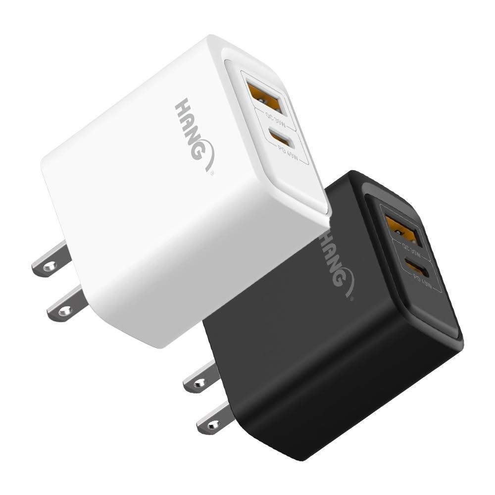 HANGPD+QC 45W急速充 Type-C+USB雙孔輸出充電器 旅充頭-細節圖2