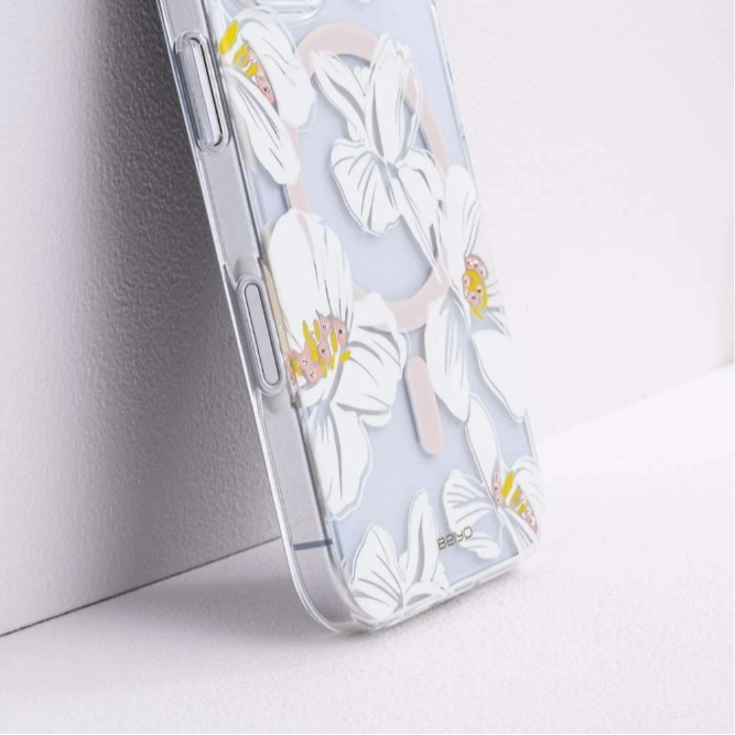 磁吸防摔手機殼 鑲鑽山茶花 iPhone 16 系列-細節圖2