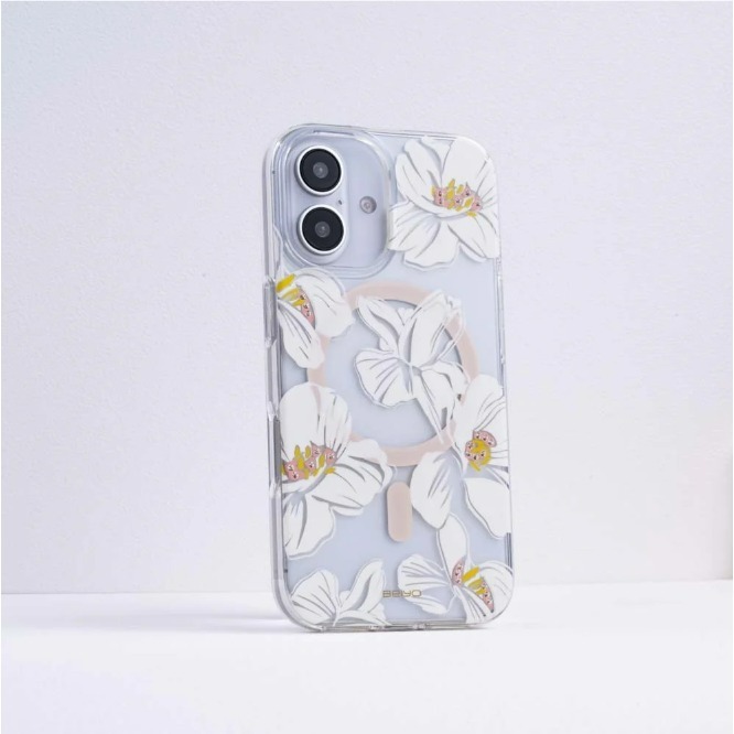 磁吸防摔手機殼 鑲鑽山茶花 iPhone 16 系列-細節圖3