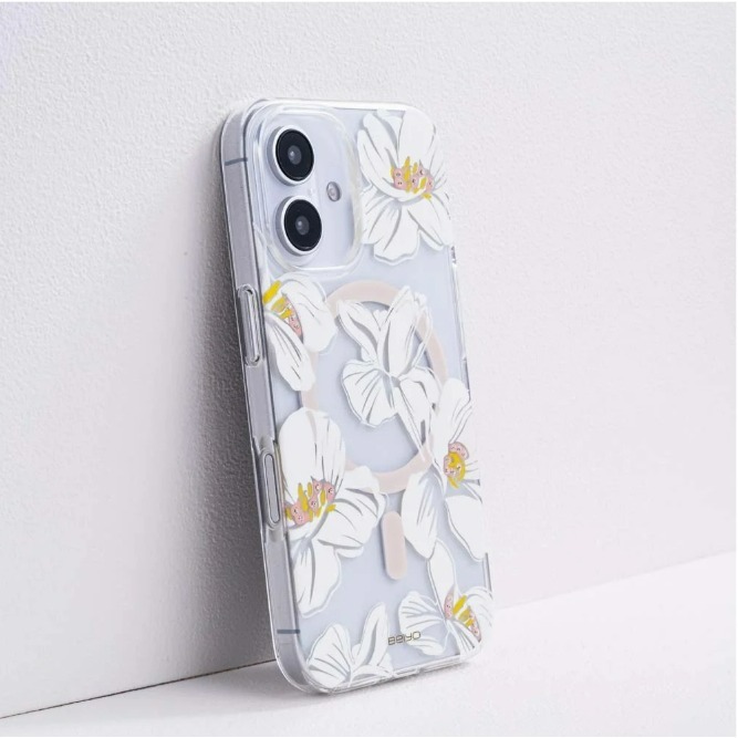 磁吸防摔手機殼 鑲鑽山茶花 iPhone 16 系列-細節圖4