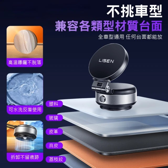 Lisen 電動真空磁吸支架(導航 汽車支架 手機支架導航 桌面支架)-細節圖5