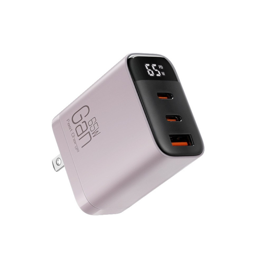 GaN氮化鎵65W 數字顯示三孔快速充電器(三孔2C1A)-規格圖2