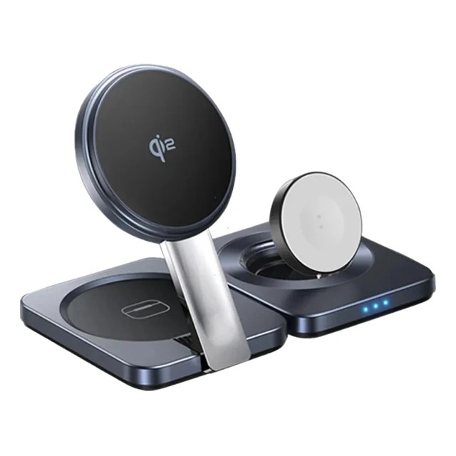 Lisen 2E567 15W Qi2認證 三合一磁吸無線充折疊支架-規格圖5