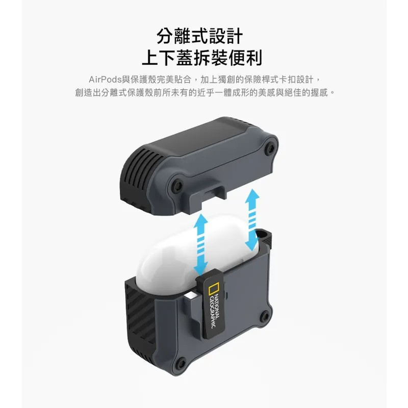 國家地理 | AirPods系列 自動開蓋耳機殼 | 卡其/黑/黃/灰-細節圖6