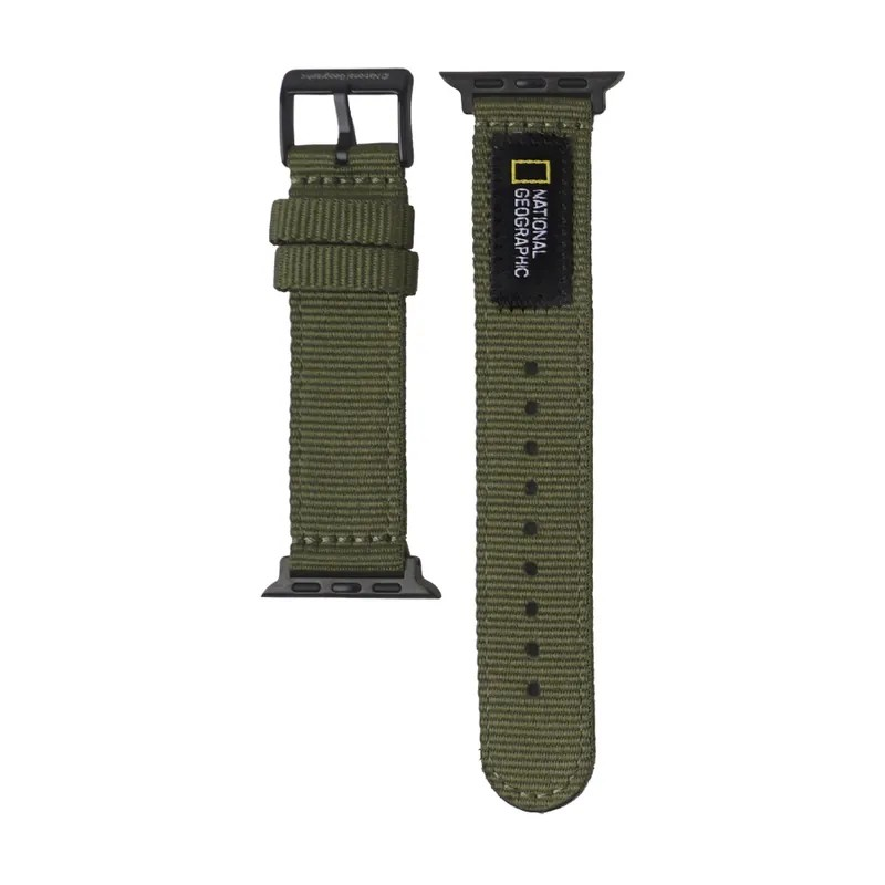 國家地理 | Apple Watch Nato 尼龍錶帶 | 黑色/灰色/軍綠色-規格圖1