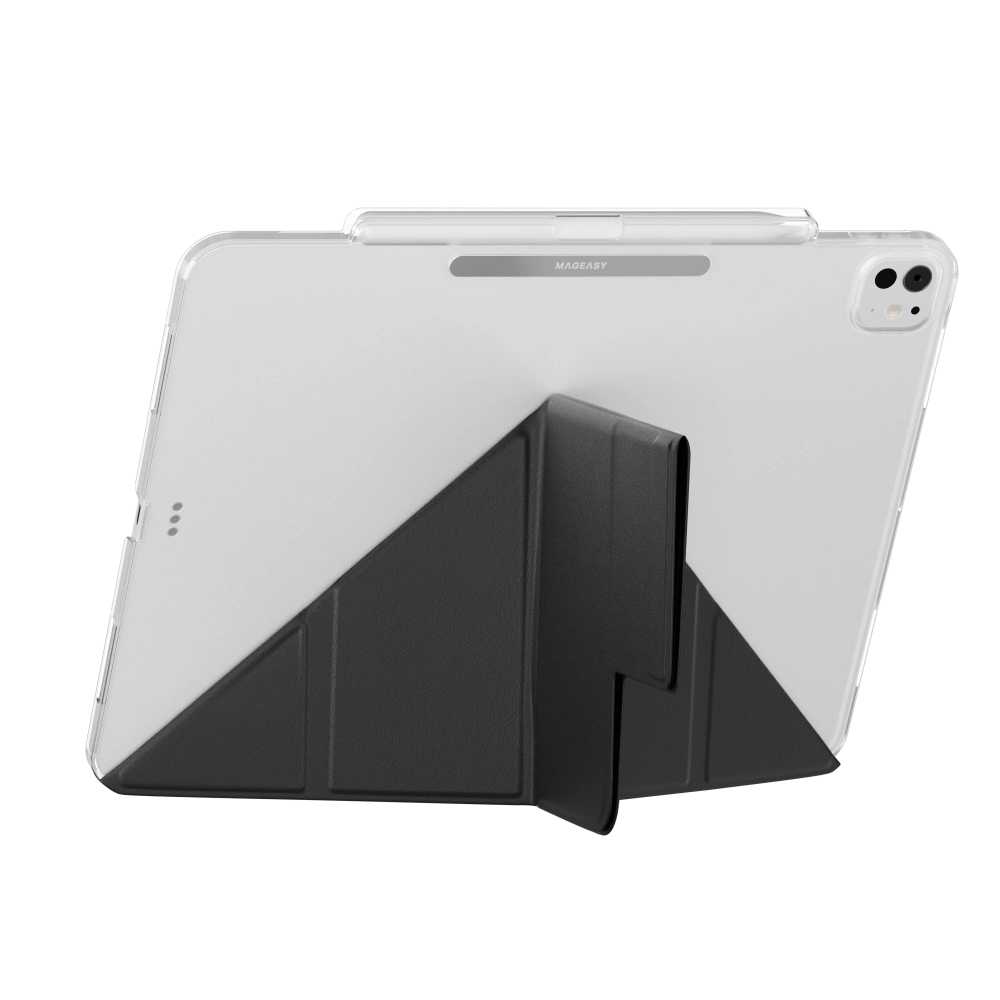 Facet 全方位支架透明背蓋保護套 (筆槽款)-細節圖3